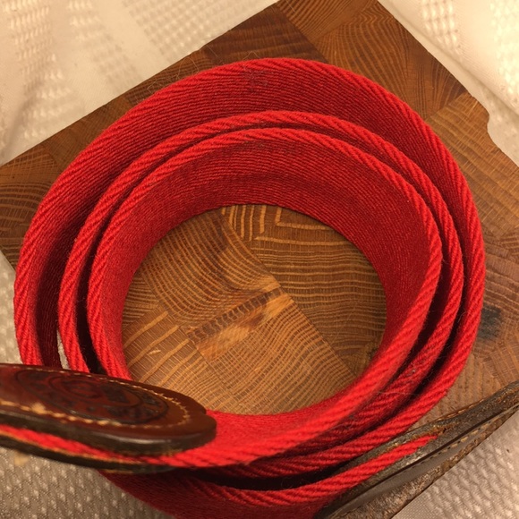 Dooney & Bourke leather/wool surcingle/solid brass - Picture 8 of 8